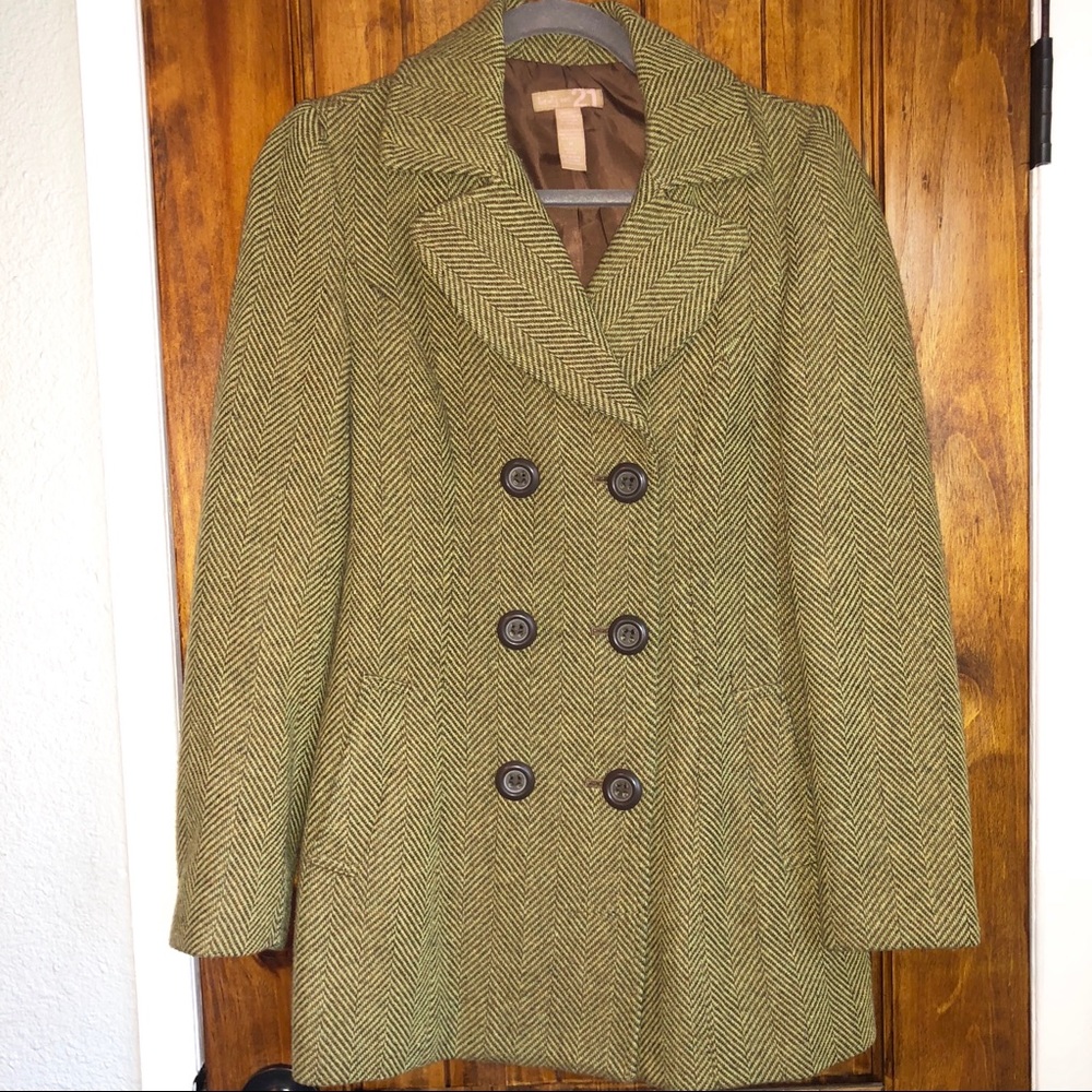 Olive Green Peacoat